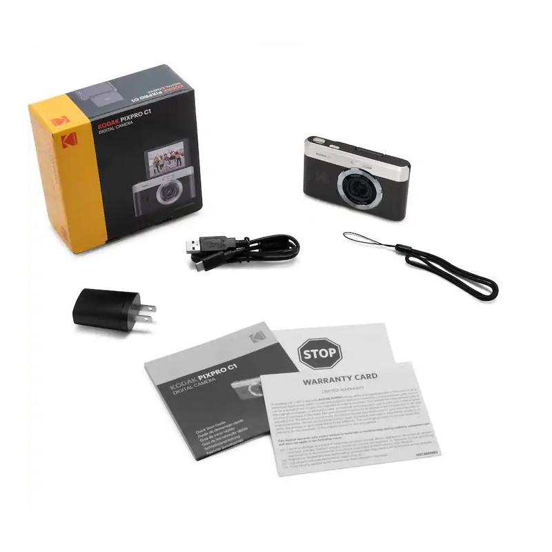KODAK PIXPRO C1 ブラック Câmera Digital Kodak Pixpro C1 - Preta - Polaroid - Câmera Semi e